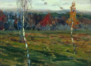 Isaac Ilich Levitan Painting - Abedules de otoño 1899 Isaac Levitan
